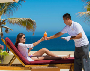 Drink service pool side Drink service pool side